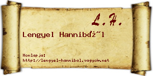 Lengyel Hannibál névjegykártya